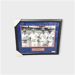 1969 Cubs Infield Autographed 16x20 Photo Framed w/ Beckett COA